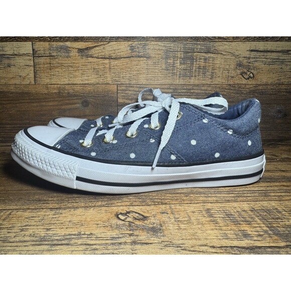 Converse Women’s Chuck Taylor All Star Low Polka Dot Denim‎ Sneakers Size 6 - Picture 7 of 10